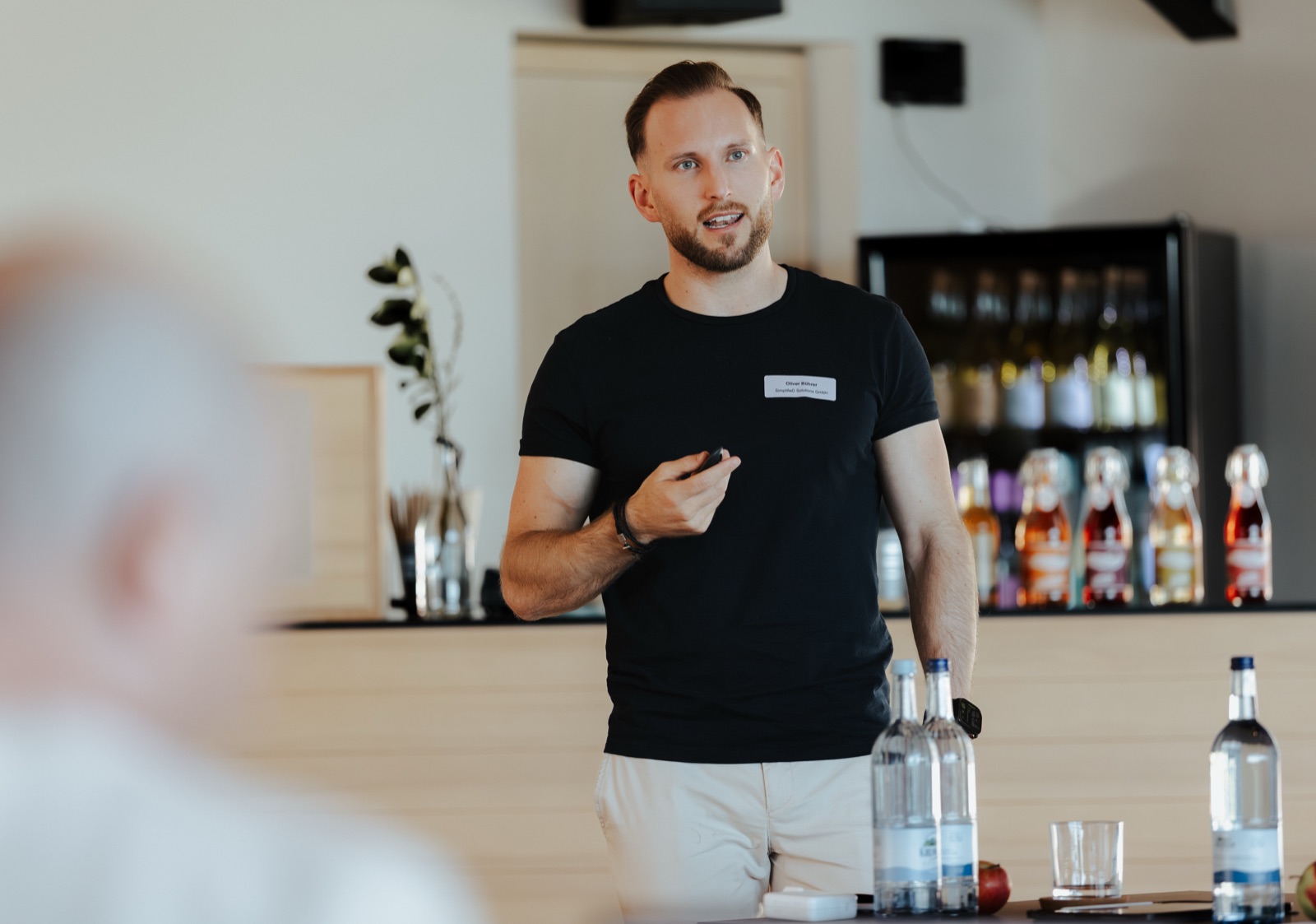 Attendees exchanging ideas at the workshop